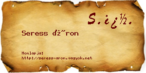 Seress Áron névjegykártya